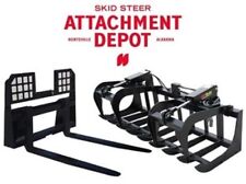 72 Root Grapple Bucket And 48long Walk Through Pallet Forks Combo Quick Attach