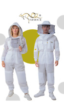 Oz Armour Beekeeping Ventilated Bee Suit 3-layer Mesh With 2 Veils- Xxl Unisex