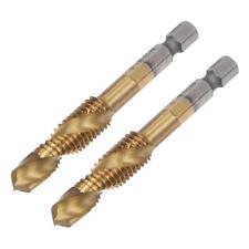 M10x1.5 Titanium Coated High Speed Steel Combination Drill And Tap Bit Long 2pcs