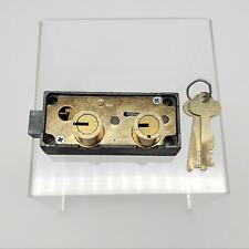 Diebold 175-45 Safe Deposit Box Lock Right Handed 2 Renter Keys Satin Brass Nos