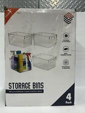 Clear Space Storage Bins Clear And Plastic Multi Purpose 4 Pack