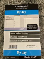 At-a-glance Undated Daily Planner Day Timer 87242 Loose-leaf 8.5 X 5.5 Size 4