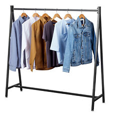 Freestanding Black Metal Garment Rack Bedroom Or Retail Clothing Display Rack