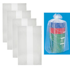 4 Pk Extra Large Poly Bags Clear 20x18x 36 3 Mil Clear Gusseted Polyethylene