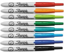 Sharpie Retractable Permanent Marker Ultra Fine Tip Assorted Colors 8set New