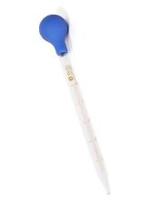 10ml Glass Graduated Pipettes Lab Equipment Dropper With Blue Rubber Cap Scale