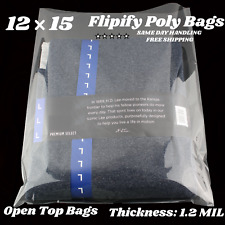 12x15 Clear Poly Bags Large Plastic Packaging Open Flat Packing T-shirt Apparel