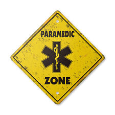 Paramedic Vintage Crossing Sign Xing Plastic Rustic Rescue Jacket Supplies Tools