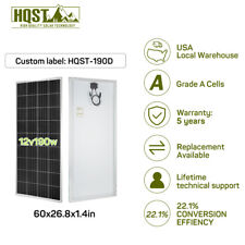 Hqst Monocrystalline Solar Panel 100w 190w Pv Power Rv Boat Home Off Grid