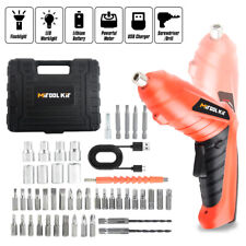 48in1 Cordless Electric Screwdriver Drill Power Tool Kit W Rechargeable Battery