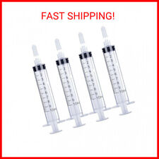 10ml Luer Lock Syringe 4 Pack Large Plastic Sterile Syringes Without Needle For