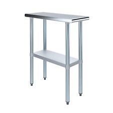 30 In. X 12 In. Stainless Steel Work Table Metal Utility Table