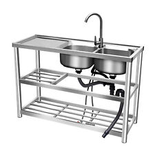Commercial Kitchen Utility Sink With Drainboard Commercial 304 Stainless Steel