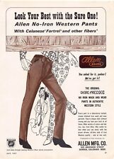 Allen Brand Mfg Co Vtg Print Ad 1967 Denver Co Western Clothing Shore-pressed