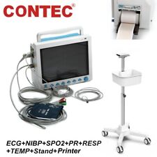 Cms8000 Patient Monitor With Printer Trolley Stand 12.1 Vital Sign Ecg 6-param