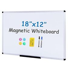 Viz-pro Magnetic Whiteboard Dry Erase Board 18 X 12 In With 1 Eraser 2 Markers