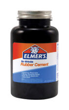 Elmers Rubber Cement Adhesive Brush Applicator Dries Clear Acid Free Glue 8oz