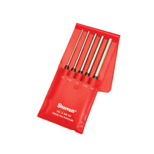 Starrett Long Drive Pin Punch 5pc Set S248pc New In Package Wpouch 51186