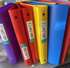 Wexford 1 Plastic 3-ring Binders Pack Of 3 Red Yellowblue Purple You Pick