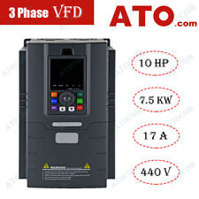 Ato 3 Phase Vfd Variable Frequency Drive Converter 10 Hp 7.5kw 17a 440v Inverter