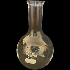 Vintage 250 Ml Pyrex Long Neck Round Bottom Boiling Florence Glass Flask