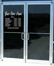 Custom Business Store Hours Sign Vinyl Decal Sticker 17 X 15 Window Door Glass