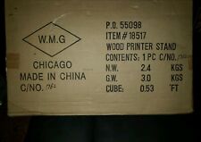 Brand New In Box Never Opened Wooden Printer Stand 18517 W. M. G.