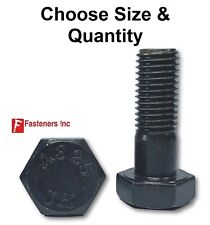 Grade A325 Structural Hex Bolts Plain Black Finish Type 1 Heavy All Sizes Qtys