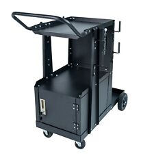 Black Heavy-duty Welder Cart With Upgraded Wheels And Lock Design