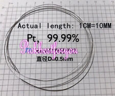 99.99 Pure Platinum Metal Wire Pt Diameter 0.5mm Length 10mm Mw60 Ql
