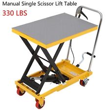 Hydraulic Lift Table Cart 330 Lbs Manual Single Scissor Lift Table 9 - 28.5