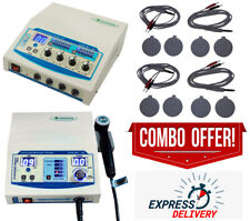Prof Use Combo Electrotherapy 4 Channel Unit Ultrasound 1mhz Therapy Us Machine
