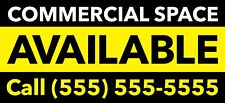 Commercial Space Available Banner - Real Estate Leasing Office Sign - Quality