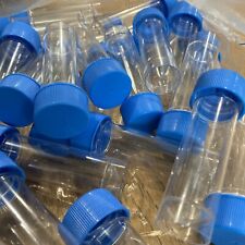 Plastic Vial With Blue Screw Cap 3 Inch Es H 25 Pack