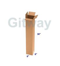 25 Pc 6x6x36 Tall Long Cardboard Shipping Golf Club Driver Pole Box Boxes 36x6x6