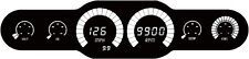 Universal 6 Gauge Analog Dash Panel White Led Bar-graph Gauges Lifetime Warranty