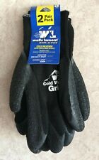 Wells Lamont Mens Gloves New Size L Latex Coated Knit Work Grips Winter 2 Pair