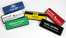 Name Badge Tag Colour Personalised Engraving 80mm X 29mm With Magnetic Holder