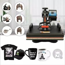 8 In 1 Heat Press Machine Sublimation Printing 15x12 For T Shirt Mug Plate