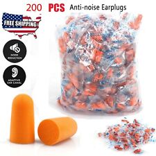 200pcs Ear Plugs Soft Orange Foam Sleep Travel Noise Shooting Working Lot Bulk