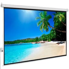 Motorizedmanual Pull Down Projector Projection Screen Home Theater 84100