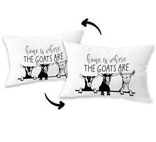 Goat Decor Pillow Covers 12x20 Goat Gift Pillow Cases Goat Gifts For Color-1