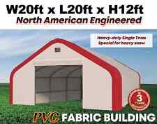 W20xl20xh12 Single Truss 16oz Pvc Canvas Fabric Building Storage Shelter