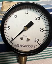 Ashcroft Dresser 1000 2-12 30 Psi Pressure Gauge Brass 14 Npt 30 See Photos
