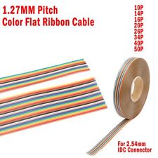 Flat Ribbon Cable 1meter 10p12p14p16p20p26p34p40p50p 1.27mm Pitch Color
