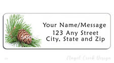 60 Personalized Christmas Return Address Labels 23 X 1 34- Holiday Pinecone