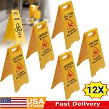 12pcs Wet Floor Warning Sign Cleaning In Progress Warning Sign Safety Us