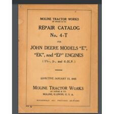 John Deere Model E Ek Ep Hit Miss Parts Catalog Manual 1945 32 Pgs. Comb Bound