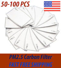 50100 Pcs Pm2.5 Reusable Carbon Activated Filter For Kid Adult Face Cover Mask