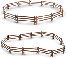 24pcs Horse Corral Fencing Accessories Playset Plastic Fence Toys Farm Barn